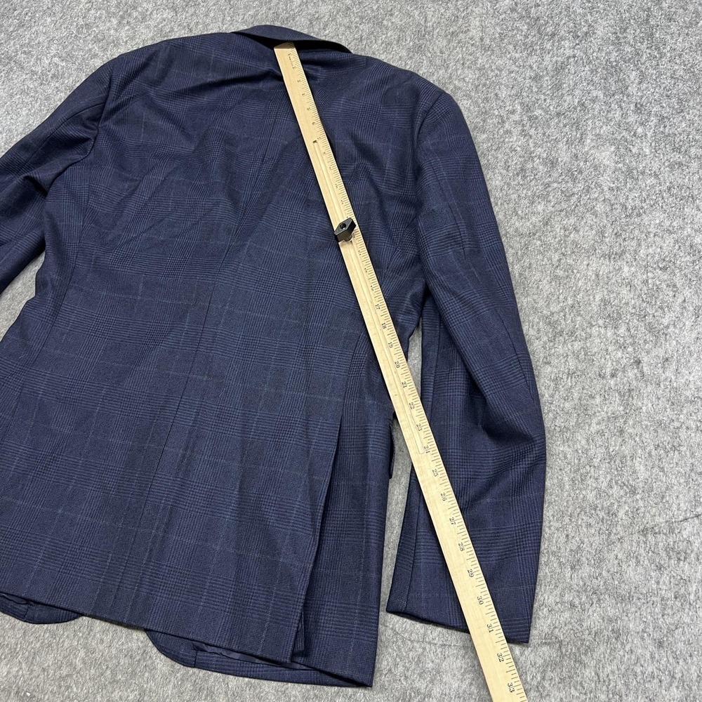 Ring Jacket Blazer Mens J50 US40 Blue Check 100% Wool Suit Jacket Made Japan NEW - Picture 12 of 14